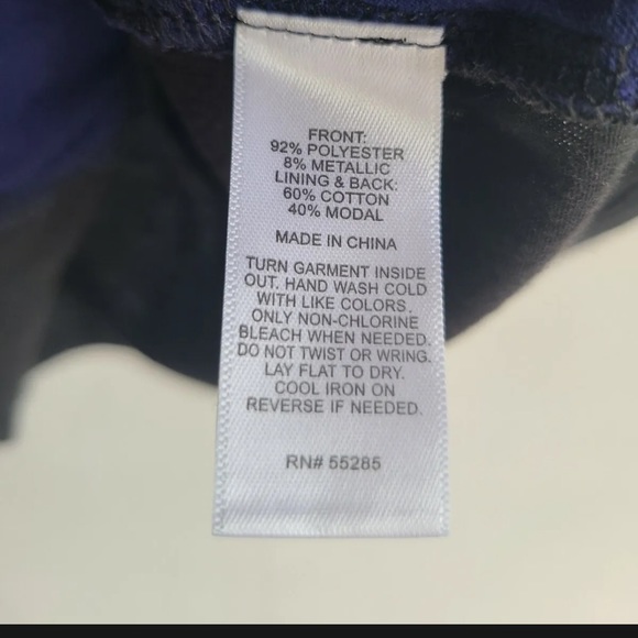 EXPRESS Dark Blue Tank w/ Black Lace - Picture 4 of 5